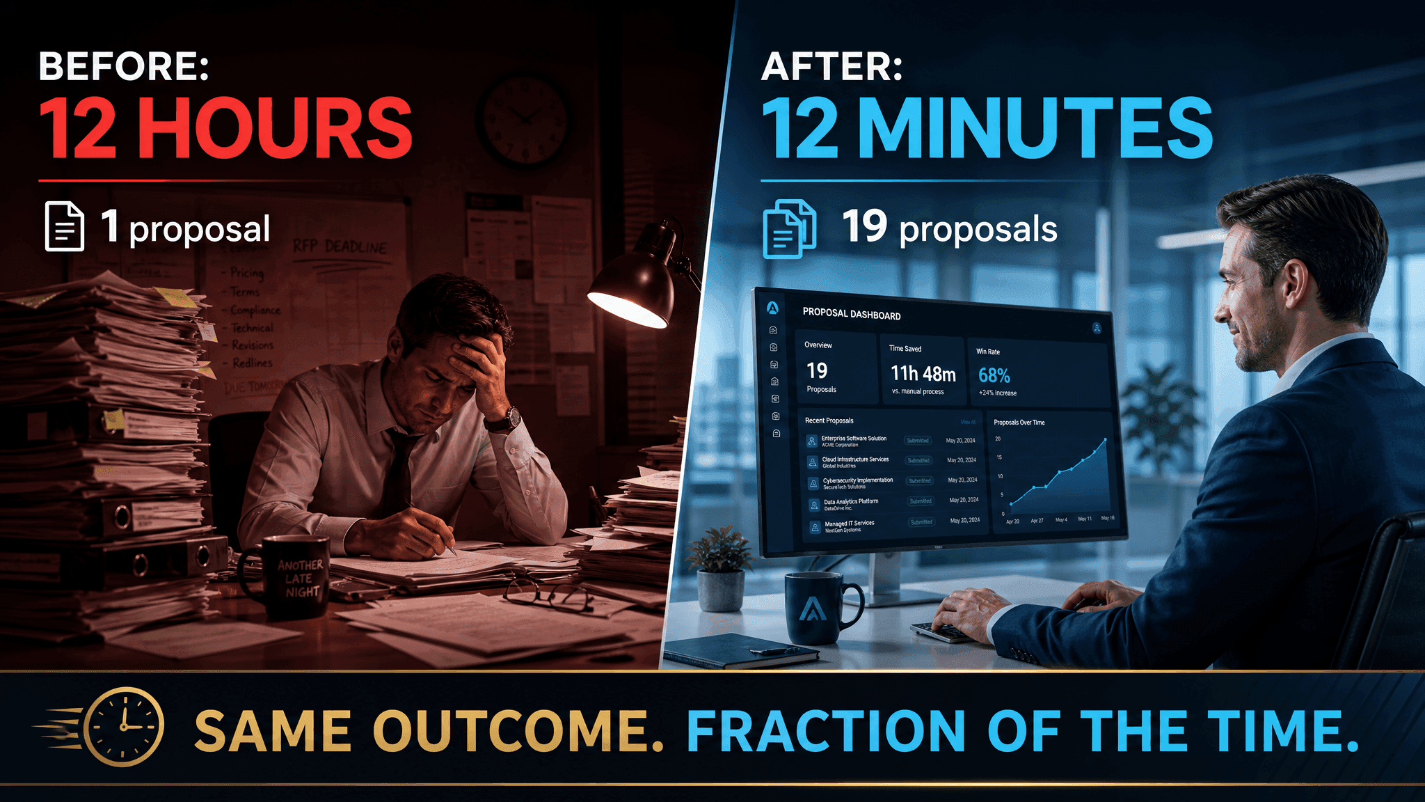 Before: 12 hours. After: 12 minutes.